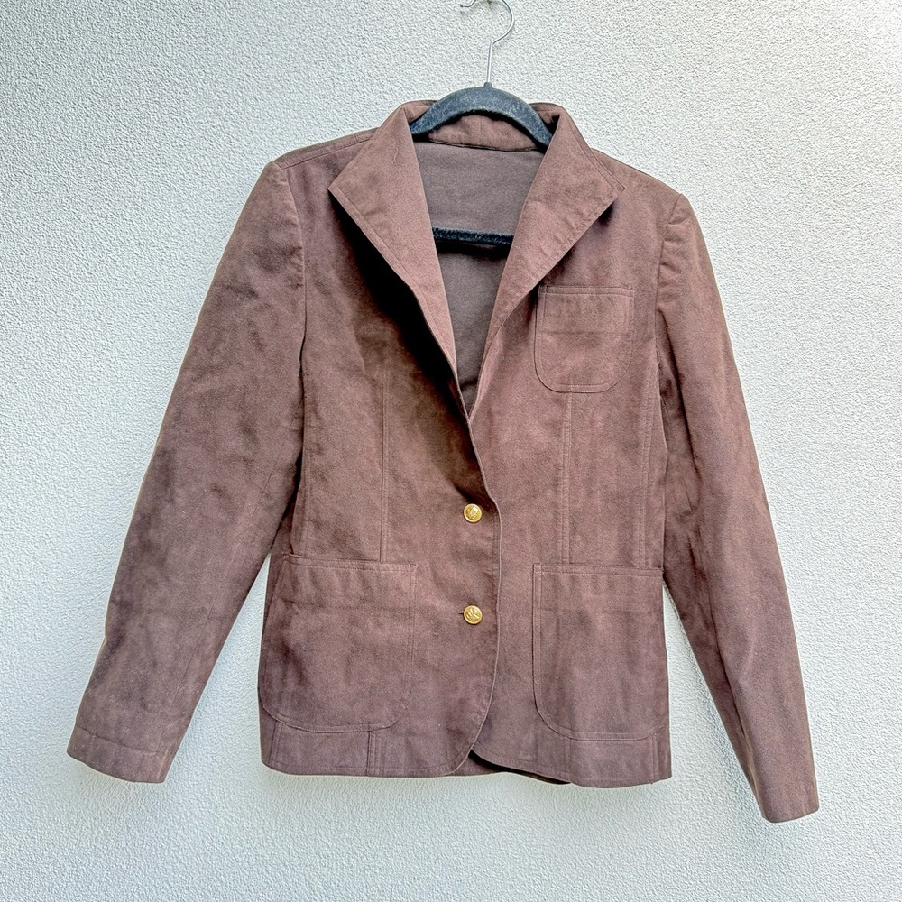 Vintage ERNST STRAUSS & SCHNELL SPORTS suede Blazer Jacket Brown